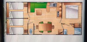 Plan piętra w obiekcie Mobil home Familial
