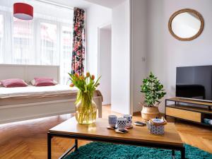 TV a/nebo společenská místnost v ubytování Apartament Zakatek z dwiema sypialniami
