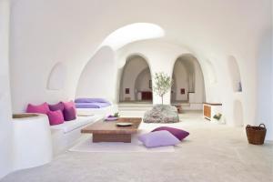 A seating area at Perivolas Hotel