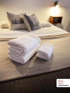 Una cama o camas en una habitación de Beatriz Apartamentos - Monoambientes