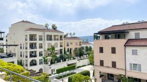 an aerial view of buildings in a city at Porto Montenegro Luxury Studio Zeta in Tivat