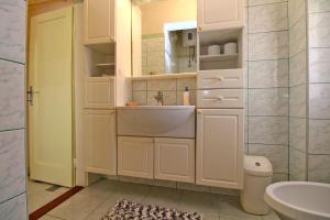 ein Bad mit einem Waschbecken und einem WC in der Unterkunft Apartment Diego 2160 in Pula