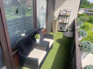 Un balcón o terraza en FeWo by Toni