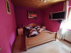 Katil atau katil-katil dalam bilik di Ferienwohnung Sabine