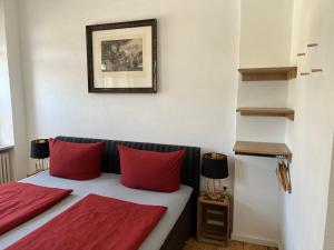 Ein Bett oder Betten in einem Zimmer der Unterkunft Weingut Gästehaus Bach