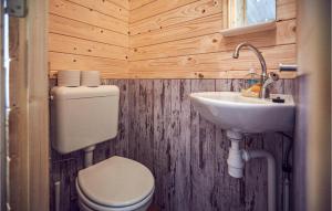 ein Bad mit einem WC und einem Waschbecken in der Unterkunft Amazing Home In Ssel With Wifi in Süsel