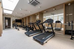 Fitness centrum a/nebo fitness zařízení v ubytování Nadmorski Dwór - Green Apartment