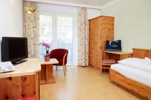 Televiisor ja/või meelelahutuskeskus majutusasutuses LACUS Hotel am See