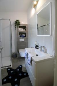 Koupelna v ubytování Apartman Cicibella
