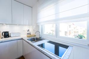 Kuchyň nebo kuchyňský kout v ubytování Penthouse Apartment Perla with Jacuzzi
