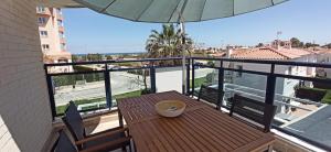 Balkón alebo terasa v ubytovaní Family Beach Agua Marina