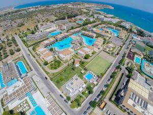 an aerial view of a resort near the ocean at Villa Mare by Delfinia Resort in Kolimbia