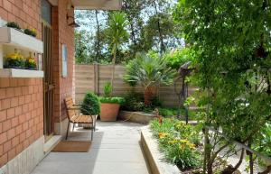 A garden outside Hotel Cormorano