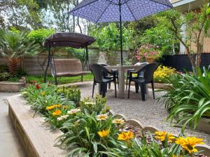 A garden outside Hotel Cormorano