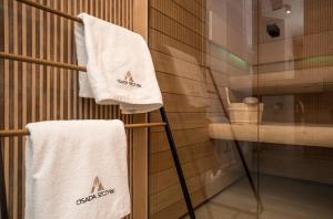 Koupelna v ubytování Osada Szczyrk - prywatna sauna & jacuzzi
