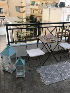 Balkón alebo terasa v ubytovaní Phos apartment