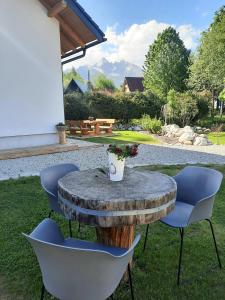 A garden outside Apartmány Runi