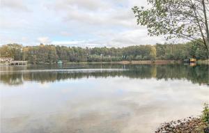 a large lake with trees in the background at 2 Bedroom Lovely Home In Lbtheen in Probst Jesar
