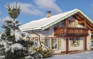 ブラウンラーゲにあるGorgeous Home In Braunlage With Wifiの雪屋根の家