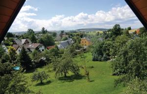 a view of a town with a green field and trees at Holiday home Hauptstrasse A in Auerbach