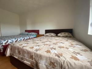 una camera da letto con due letti in una stanza di Castle de Dios a Novi Sad Altre 20 foto