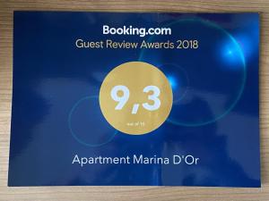 Certyfikat, podpis lub inny dokument wystawiony w obiekcie Luxury Apartment 1ª linea de playa Marina D'Or