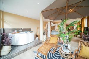 Χώρος καθιστικού στο Hotel Zeit & Traum Privat SPA
