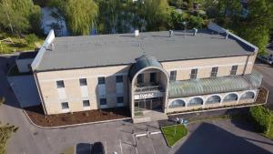 an overhead view of a building with a roof at HOTEL VARNSDORF in Varnsdorf