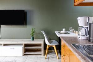 TV a/nebo společenská místnost v ubytování Blaze Studios & Apartments