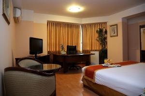 TV a/nebo společenská místnost v ubytování Hotel Princesa