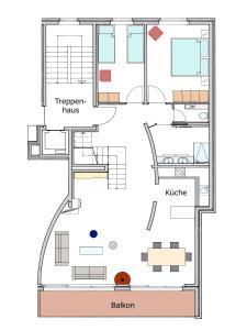 Půdorys ubytování Ascot Penthouse 160 m2 Matterhorn View