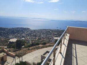 a view of a city from the top of a building at Viva B&B in Anavyssos