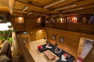 an overhead view of a living room in a house at Moiwa Lodge in Niseko