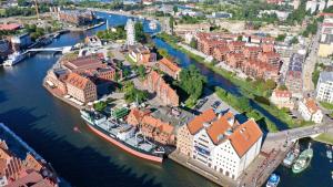 Výhľad na mesto Gdansk alebo výhľad na mesto priamo z apartmánu
