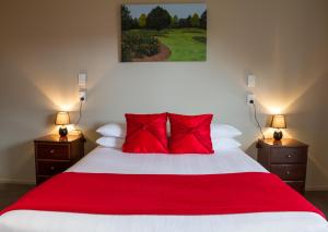 A bed or beds in a room at Albert Court Motor Lodge