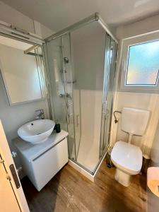 Koupelna v ubytování Mobile Home Karlo
