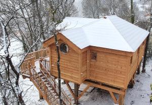 L'établissement Dôme à Bulles en hiver