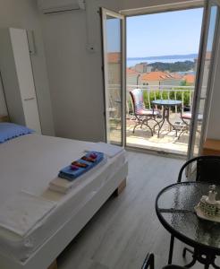 Balkón alebo terasa v ubytovaní Makarska sea view rooms