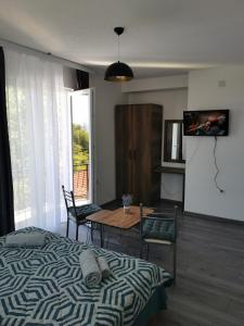 TV a/nebo společenská místnost v ubytování GOPO Guesthouse Elshani