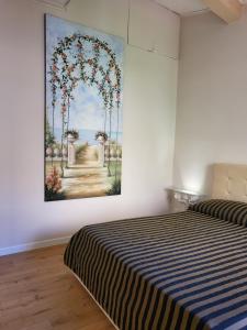 Cama ou camas em um quarto em Villa Goethe