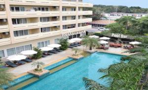 an aerial view of a hotel with a swimming pool at View Talay Residence 6 Wongamat Sand Beach in North Pattaya