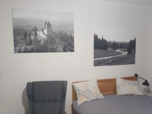 Posteľ alebo postele v izbe v ubytovaní Apartmán Kašperky