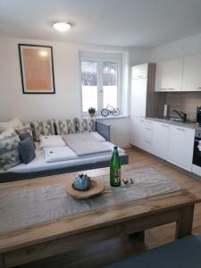 Kuchyň nebo kuchyňský kout v ubytování Ferienwohnung Graf