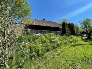 BaierdorfにあるFerienhütte Bosicの草花畑納屋