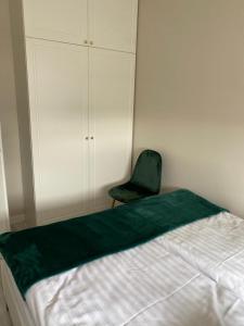 Llit o llits en una habitació de GREEN APARTMENT SŁONECZNE TARASY
