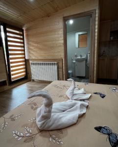 Postel nebo postele na pokoji v ubytování Magic Box
