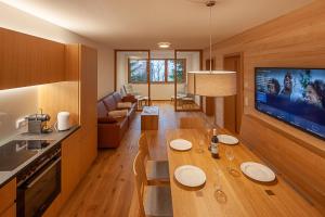 Kuchyň nebo kuchyňský kout v ubytování Sonnenhof Appartements