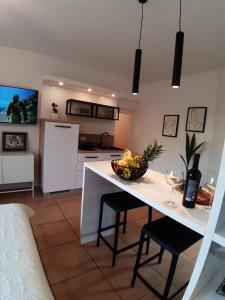 Kuchyň nebo kuchyňský kout v ubytování Apartment IVA Studio