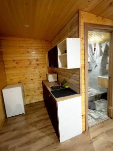 Kuchyň nebo kuchyňský kout v ubytování Magic Box