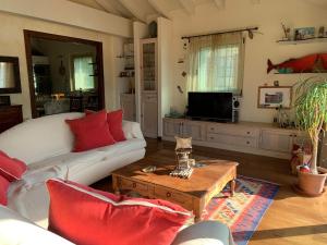 TV a/nebo společenská místnost v ubytování B&B Dolce vista al lago Lugano